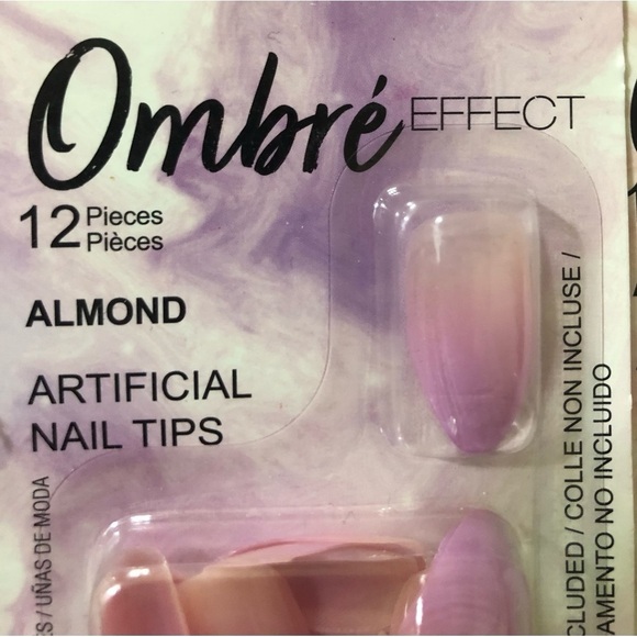 5pc almond shape ombre color effect press on nail extensions & nail glue FREE - Picture 8 of 9